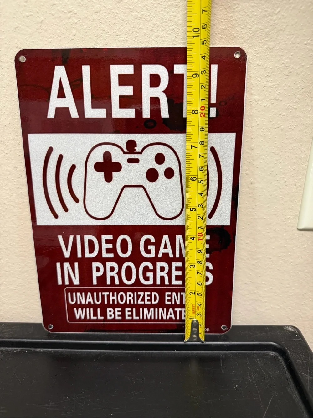 'Video Game In Progress' Metal Sign